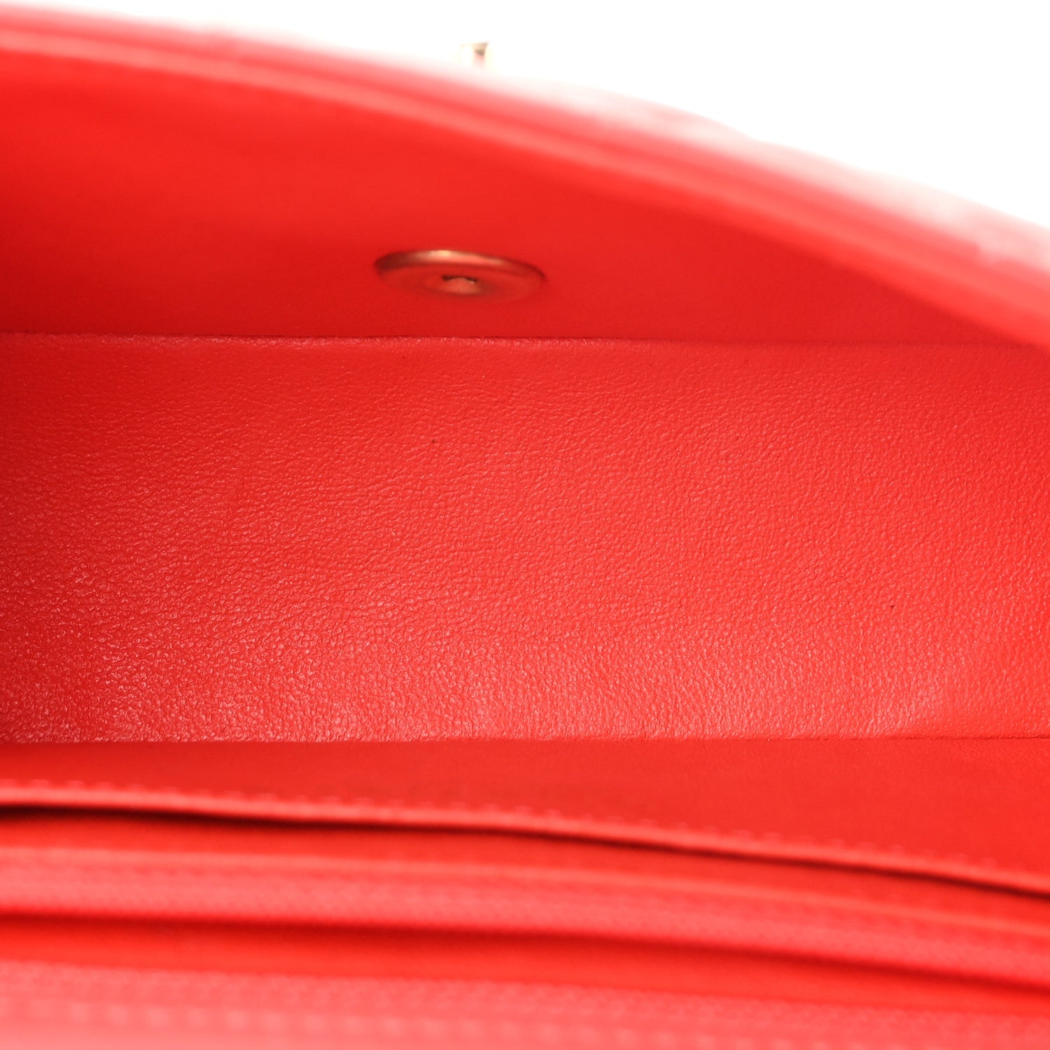 Lambskin Quilted Mini Rectangular Flap Red