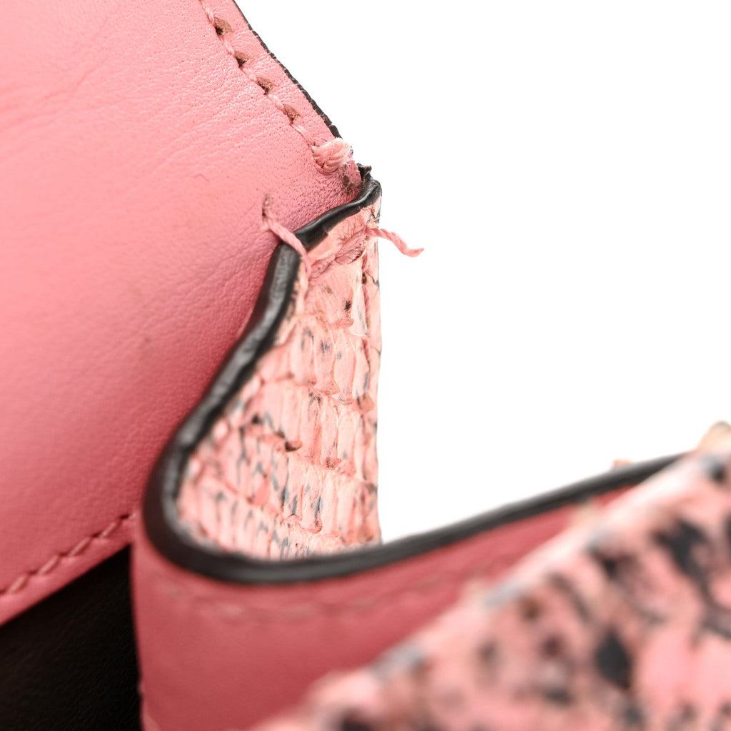 Snakeskin Enamel Mini Dionysus Shoulder Bag Pastel Pink