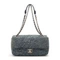 Chanel Denim Camellia Coco Mark Shoulder Bag