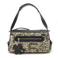 Chanel Icon Print Tweed Leather Shoulder Bag