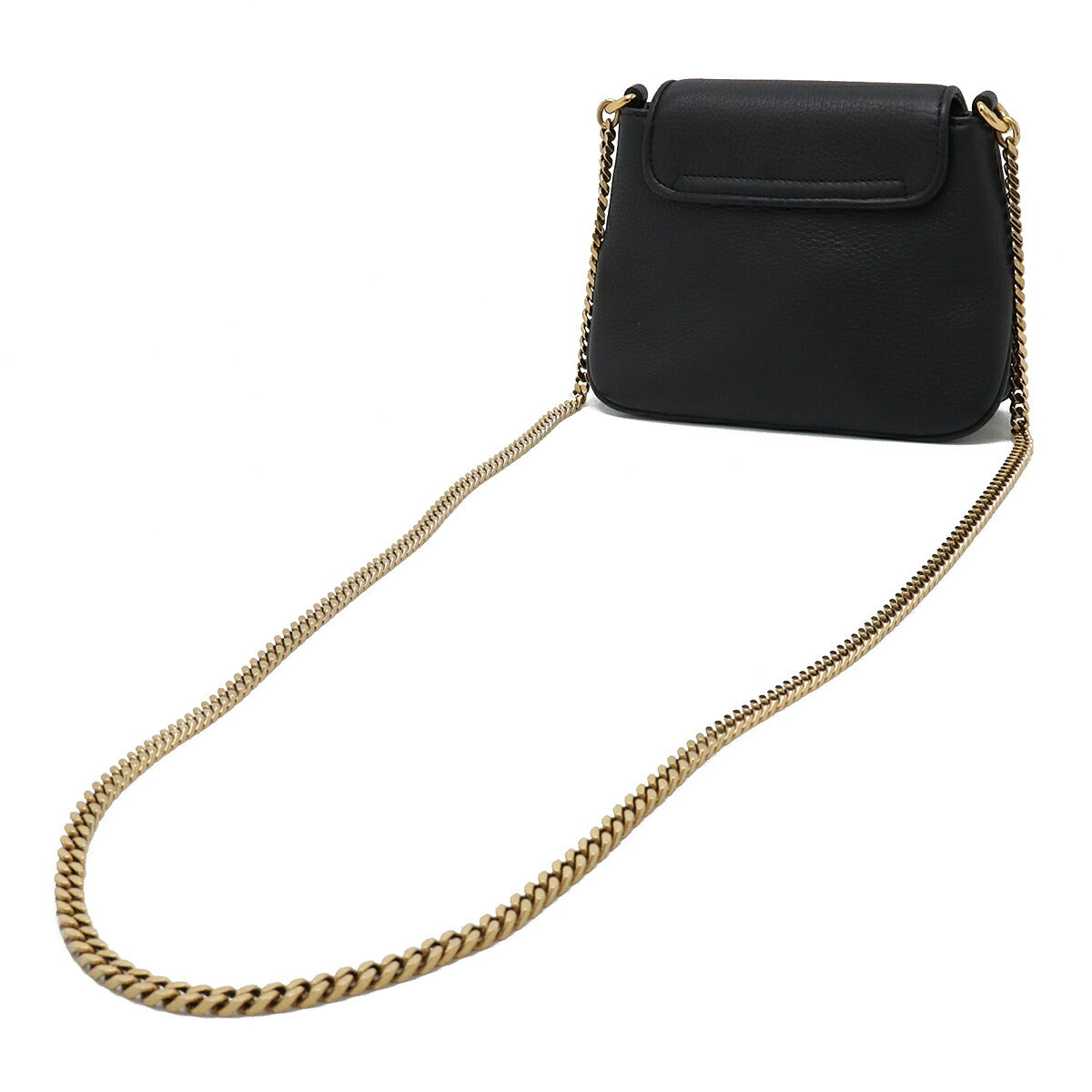 Gucci Double G Detail Leather Shoulder Bag