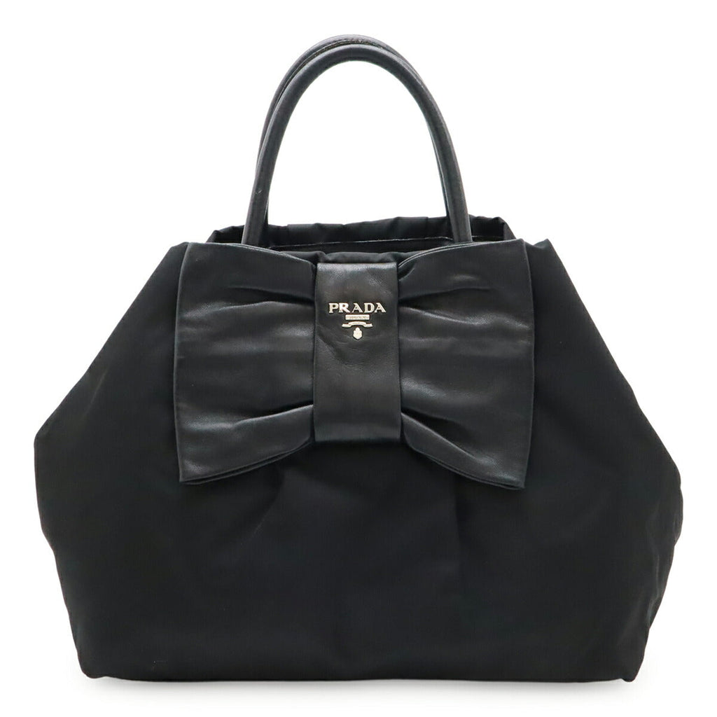 Prada BN1601 Nylon Leather Tote Bag