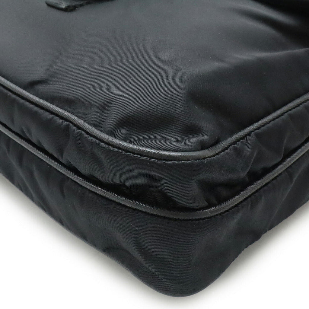 Prada Nylon Leather Shoulder Bag