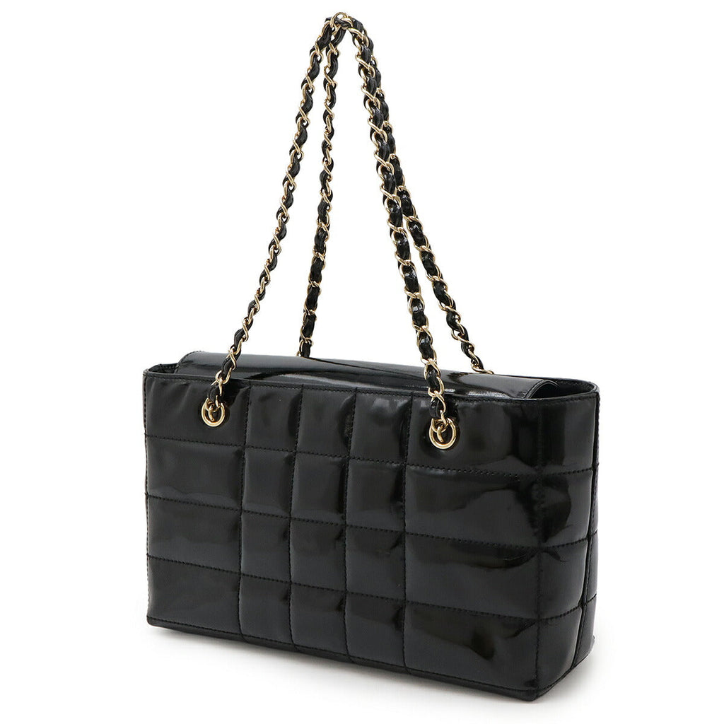 Chanel Choco Bar Patent Leather Shoulder Bag