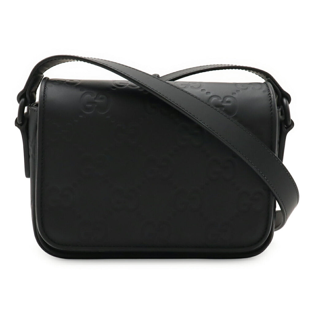 Gucci GG Rubber Effect Leather Shoulder Bag