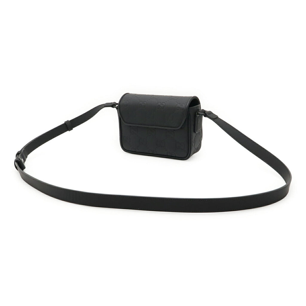Gucci GG Rubber Effect Leather Shoulder Bag