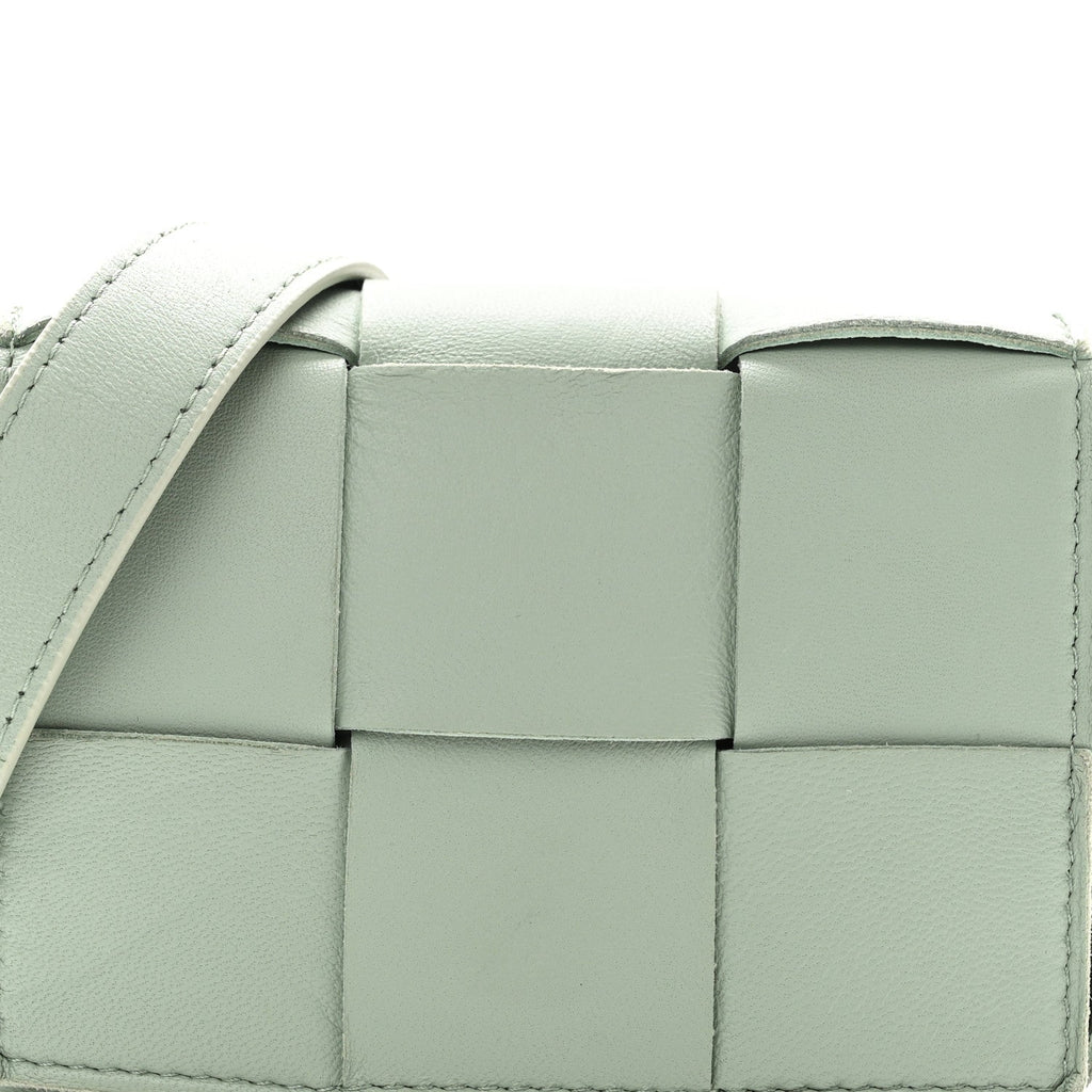 Lambskin Maxi Intreccio Candy Cassette Crossbody Bag Sage