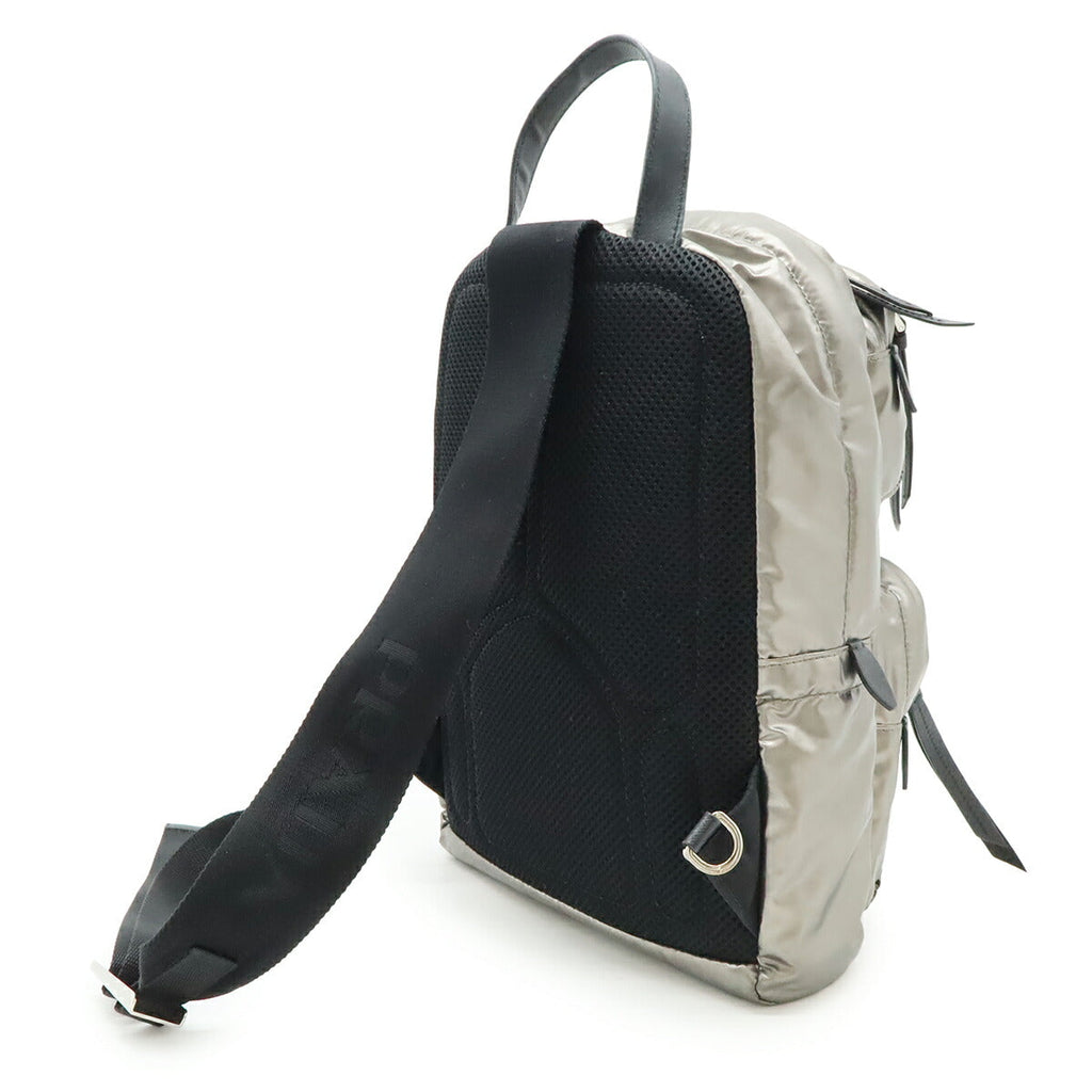 Prada Triangle Logo Nylon Leather Shoulder Bag