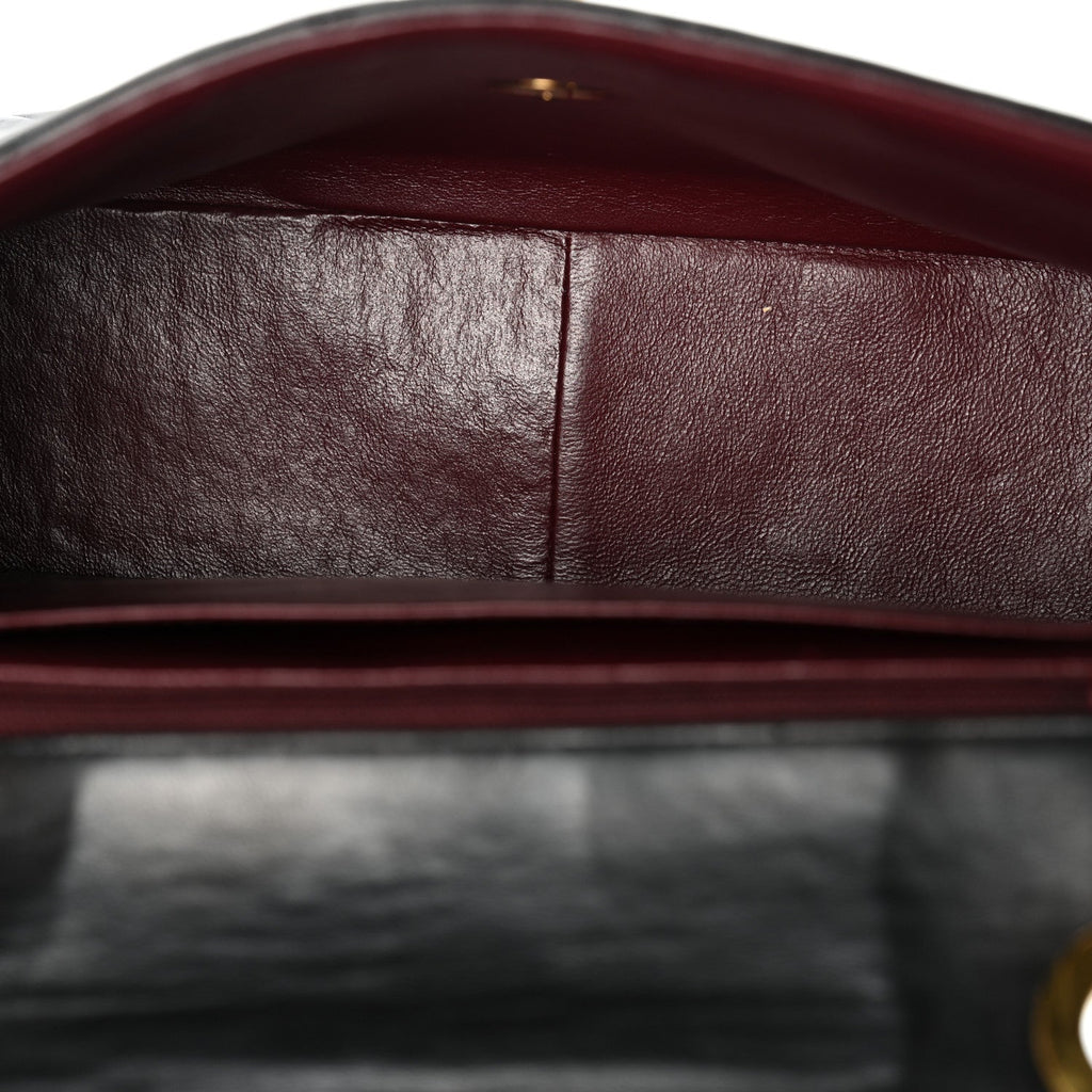 Lambskin Quilted Medium Single Flap Black