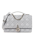Lambskin Cannage My Dior Top Handle Bag Cloud Blue