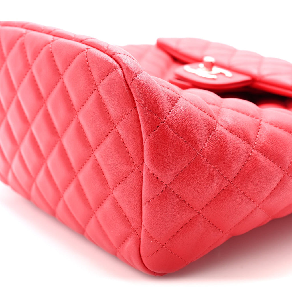 Lambskin Quilted Small Urban Spirit Backpack Red