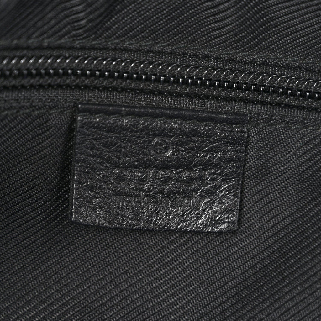 GG Monogram Large Web Handle Vertical Tote Black