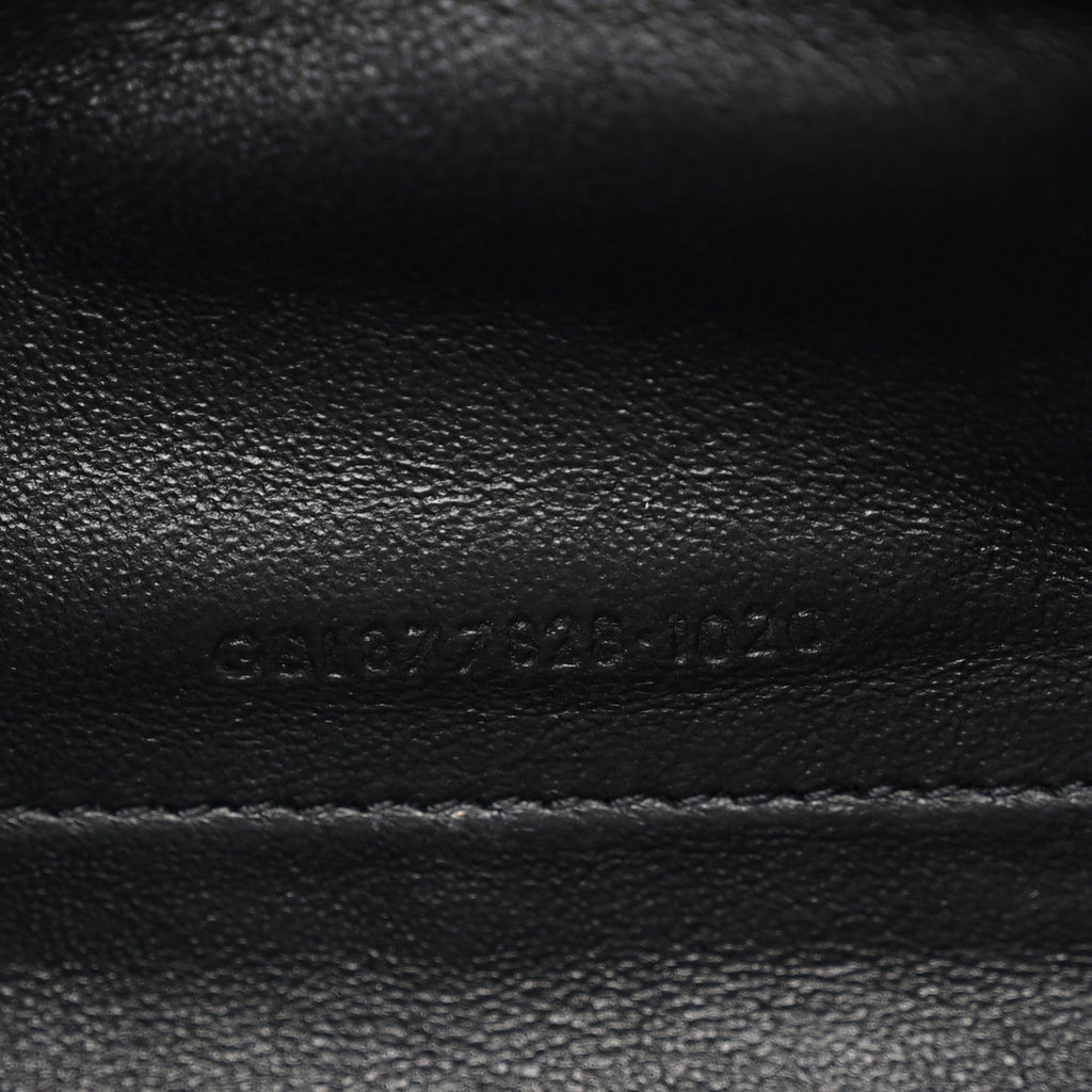 Grain De Poudre Matelasse Chevron Monogram Chain Wallet Black