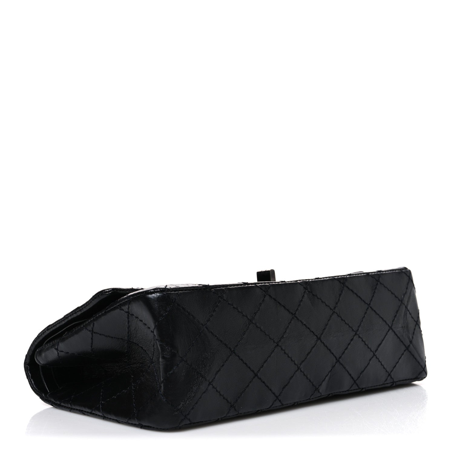Aged Calfskin Quilted 2.55 Reissue 225 Flap  So Black
