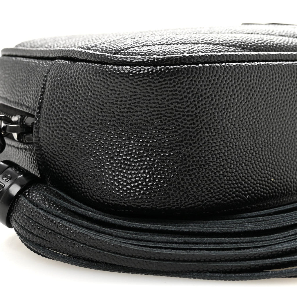 Grain De Poudre Matelasse Monochrome Monogram Mini Lou Camera Bag Black