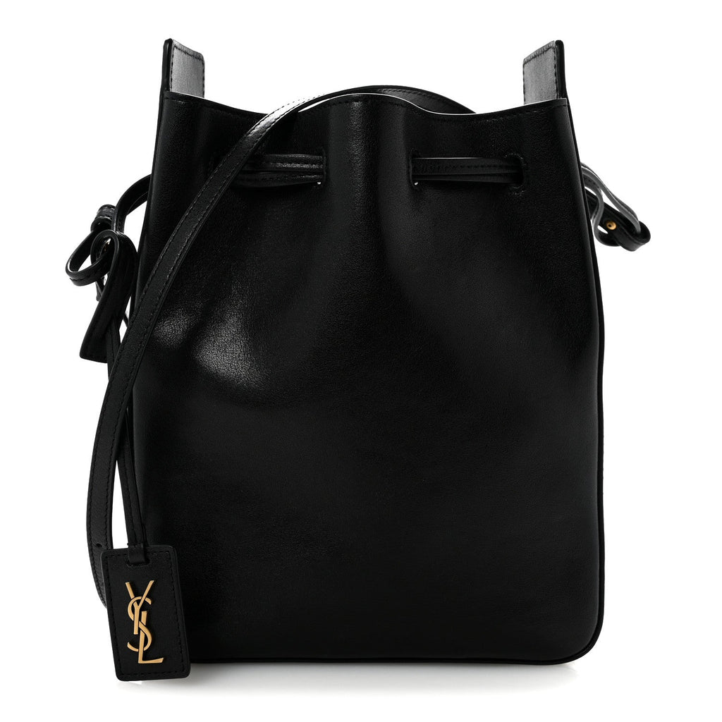 Calfskin Small Bucket Bag Black