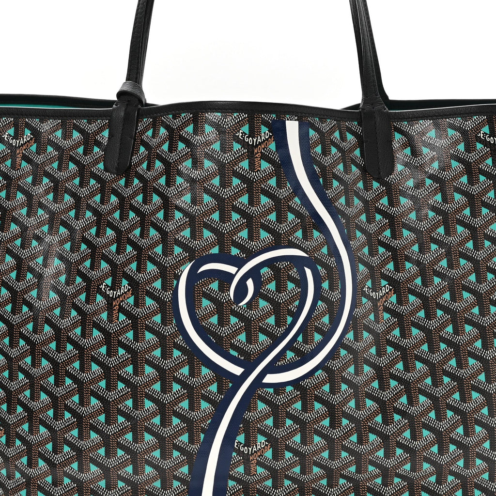 Goyardine Sunflower Reversible Saint Louis Claire Voie GM Black Opaline