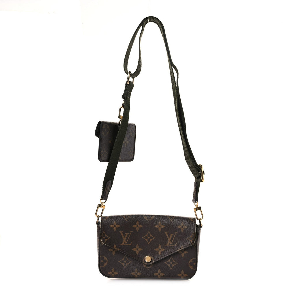 Monogram Felicie Strap & Go Kaki