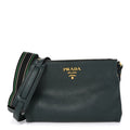 Vitello Phenix Zip Crossbody Bag Smeraldo