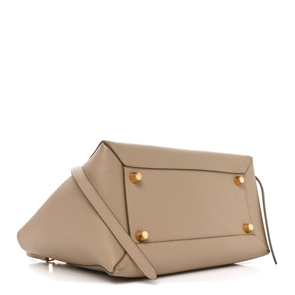 Grained Calfskin Nano Belt Bag Light Taupe