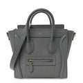 Baby Drummed Calfskin Nano Luggage Kohl
