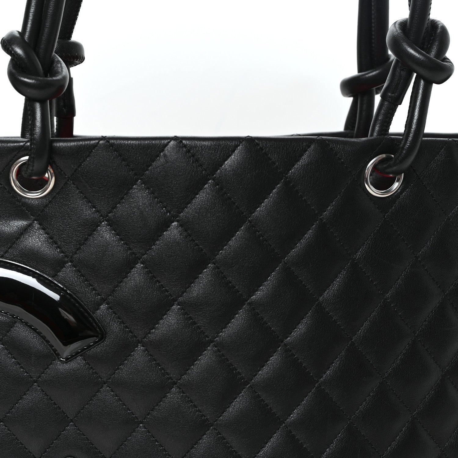 Calfskin Quilted Large Cambon Tote Black