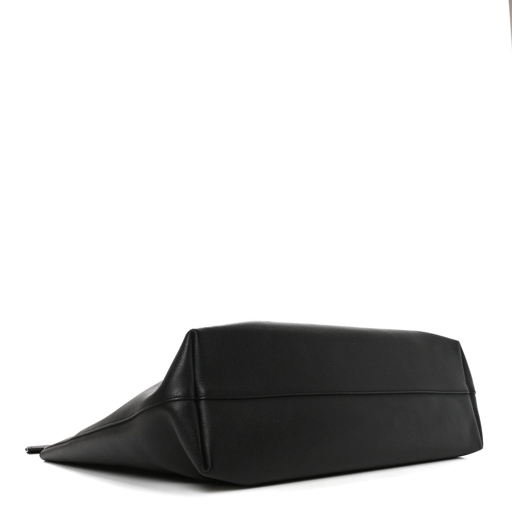 Calfskin Large Shopping Tote Black