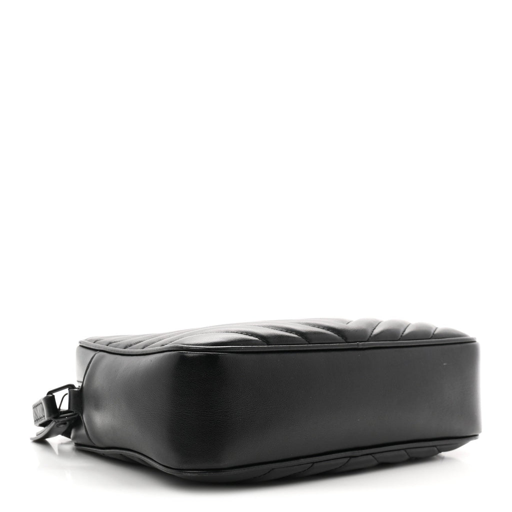 Calfskin Matelasse Monogram Monochrome Lou Camera Bag Black