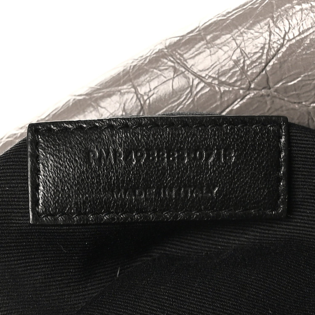 Crinkled Calfskin Matelasse Monogram Large Niki Chain Satchel Fog