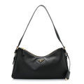 Soft Calfskin Large Aimée Shoulder Bag Black