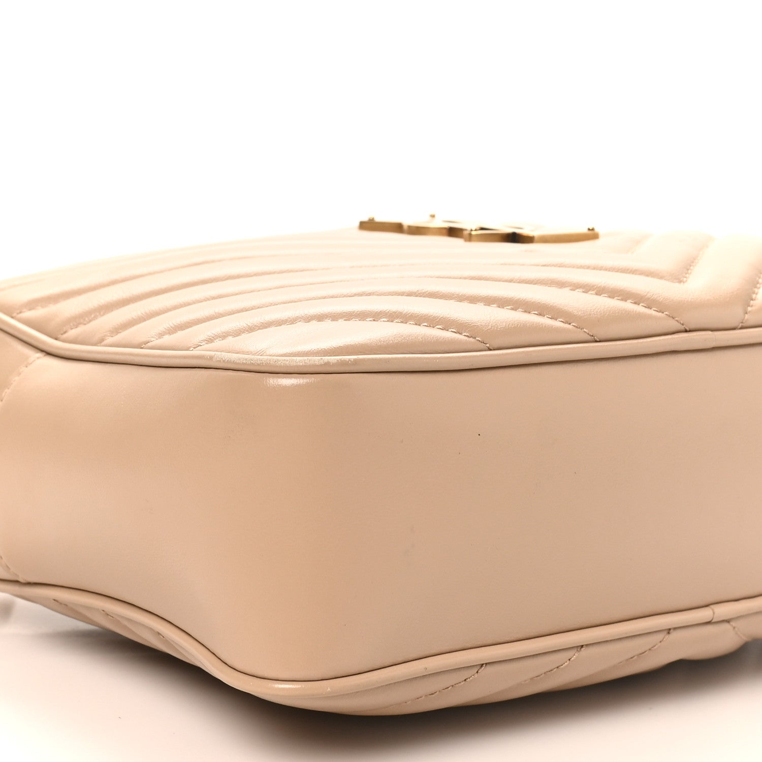 Calfskin Matelasse Monogram Lou Camera Bag Dark Beige