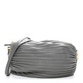 Lambskin Pleated Bracelet Pouch shoulder Bag Asphalt Grey Asphalt Grey