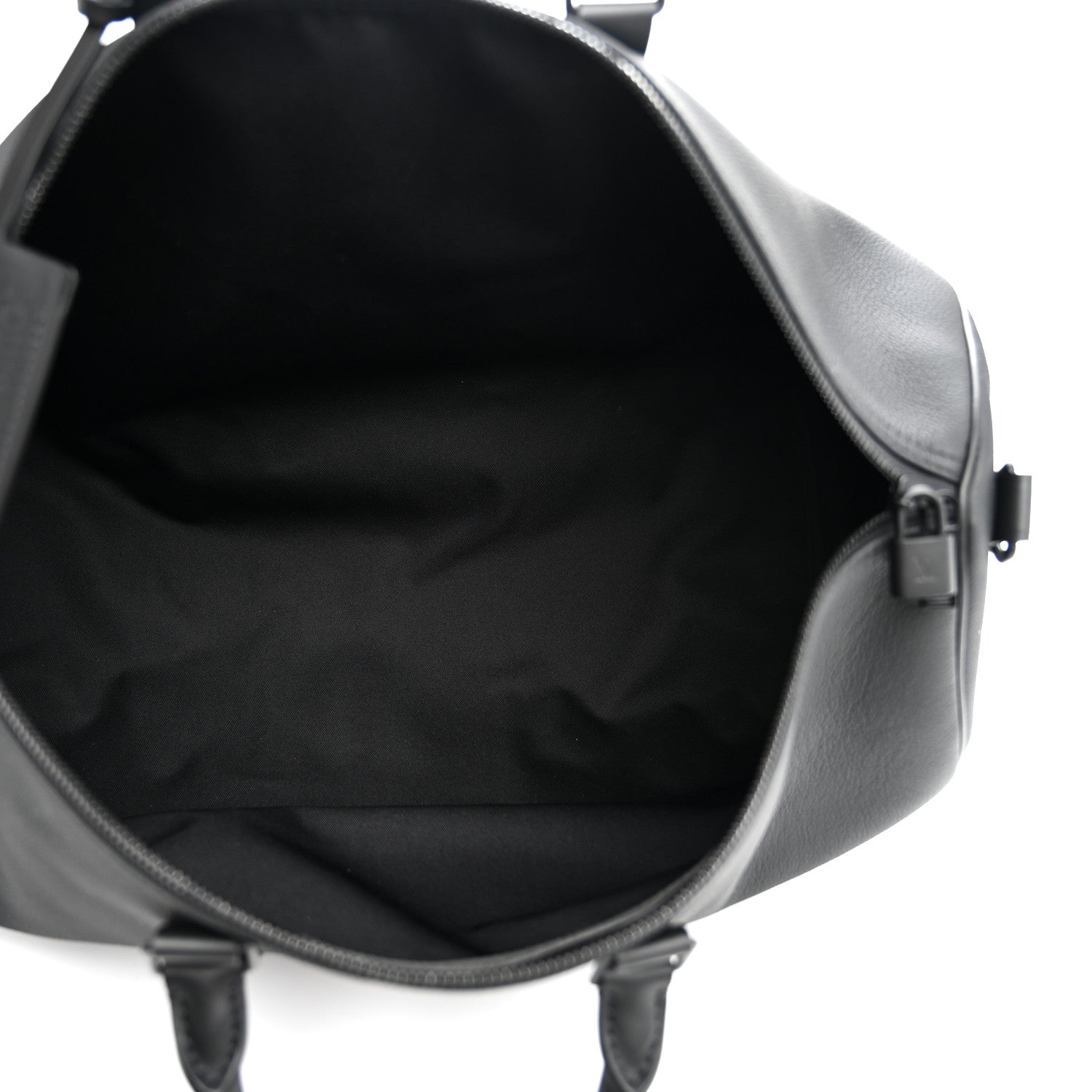 Grained Calfskin Aerogram Keepall Bandouliere 50 Black