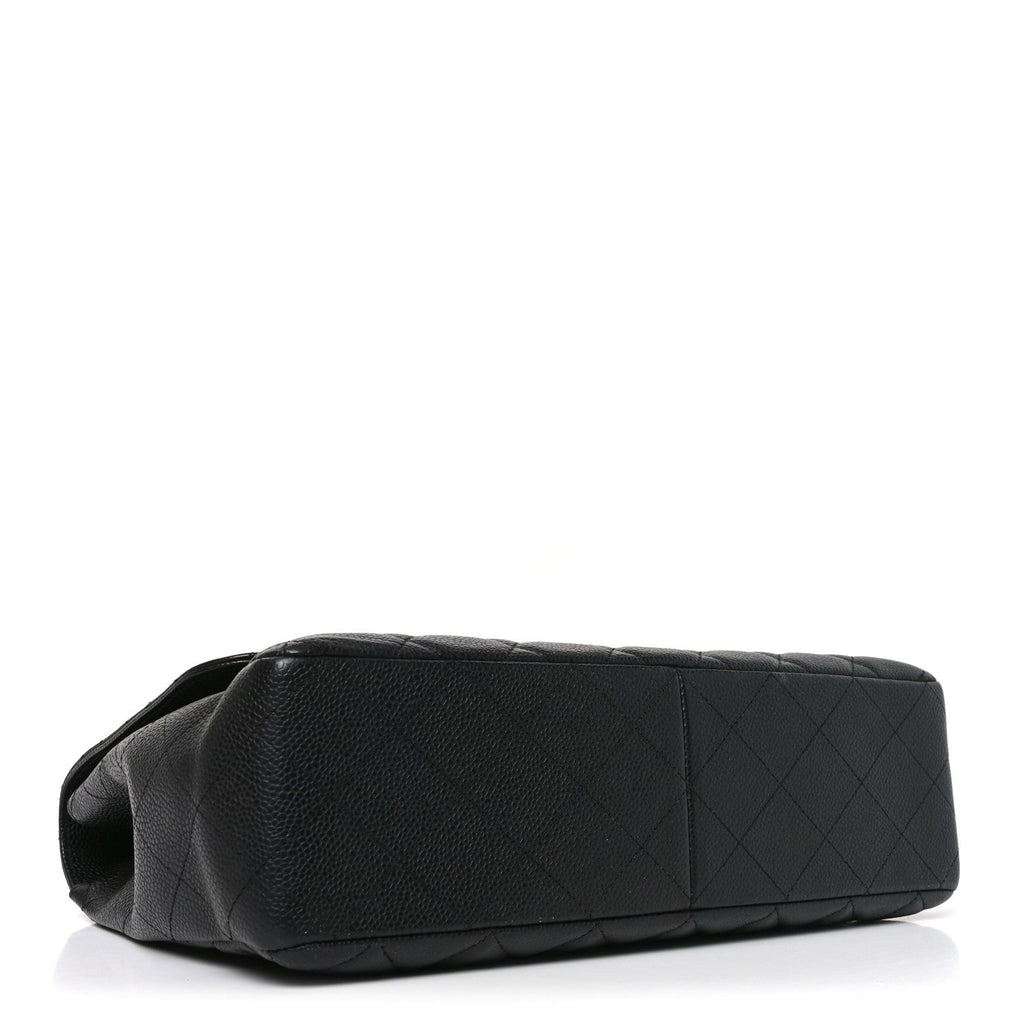 Caviar Quilted Jumbo Single Flap Black
