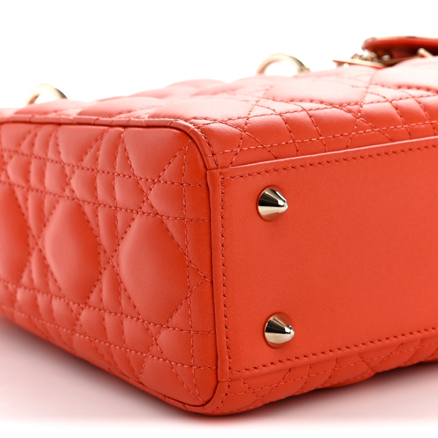 Lambskin Cannage Small My ABCDior Lady Dior Orange