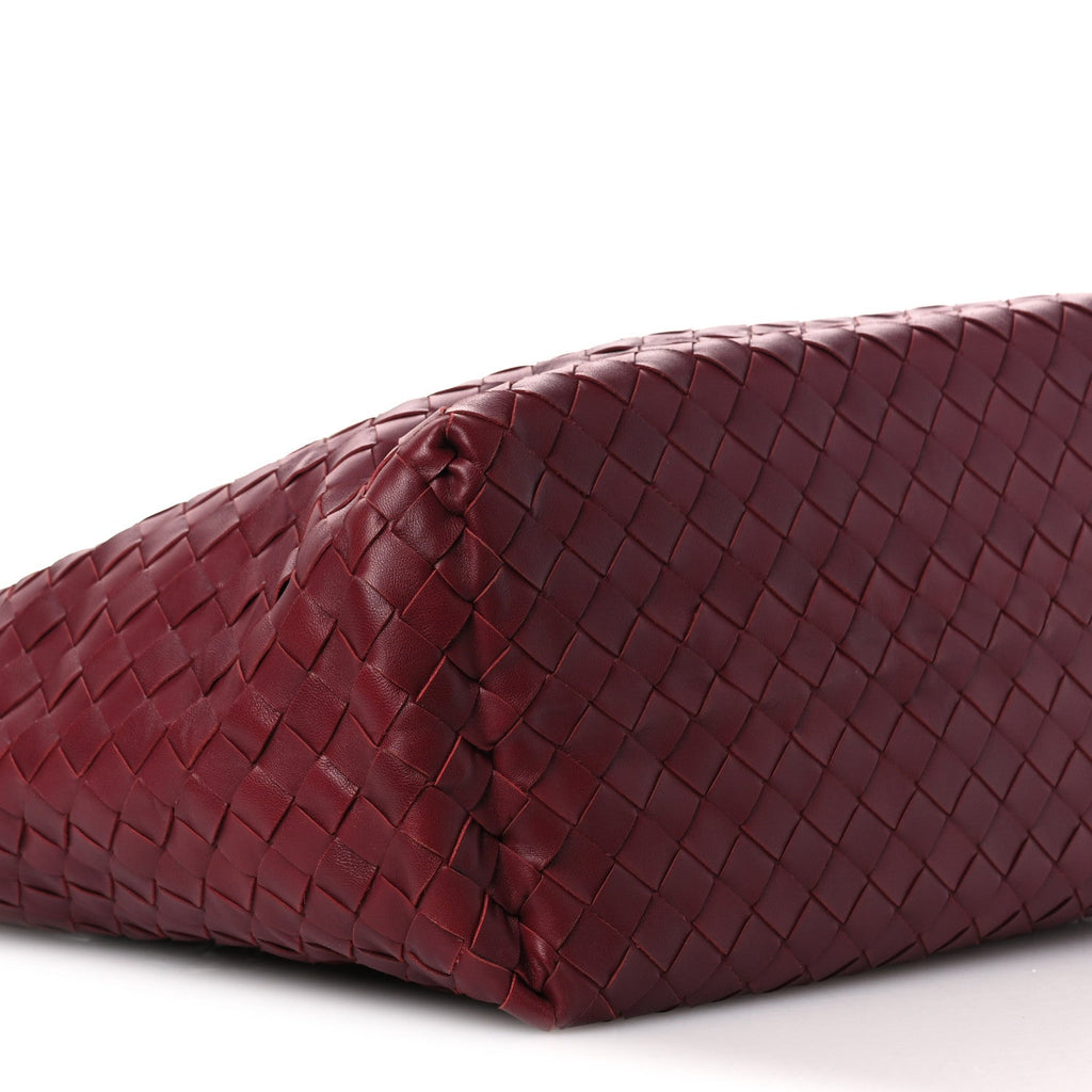 Nappa Intrecciato Medium Garda Bag Dark Red