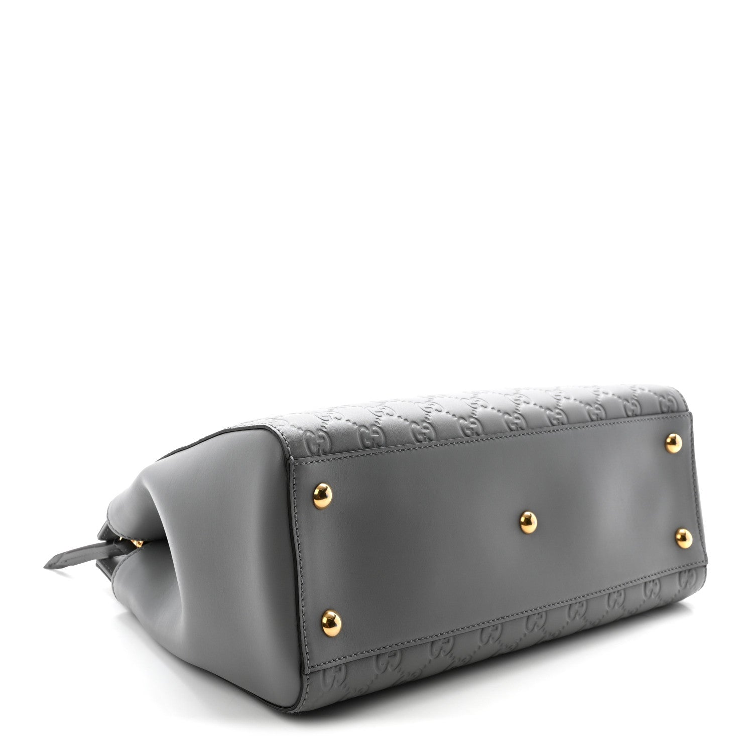Soft Guccissima Signature Medium Shoulder Tote Bag Deep Grey