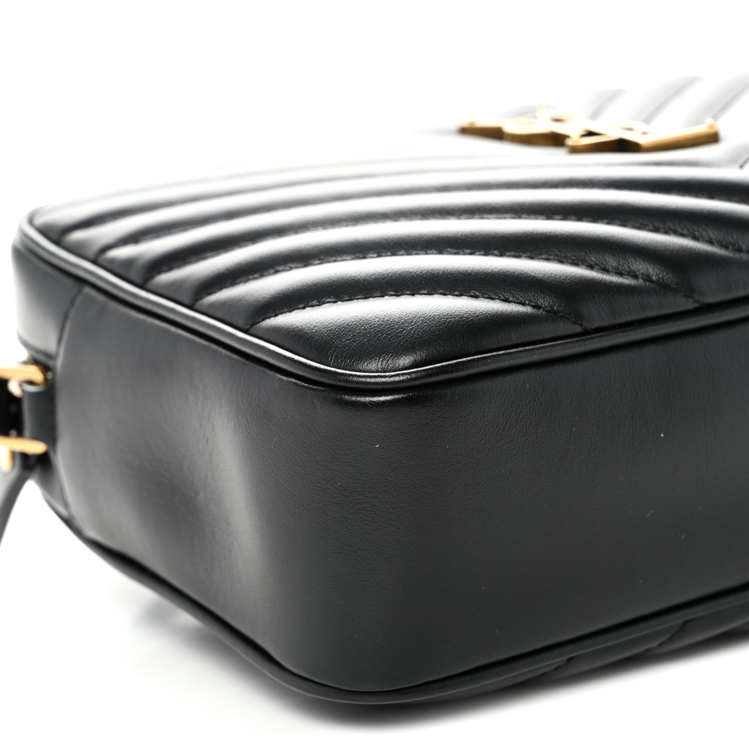 Calfskin Matelasse Monogram Lou Camera Bag Black