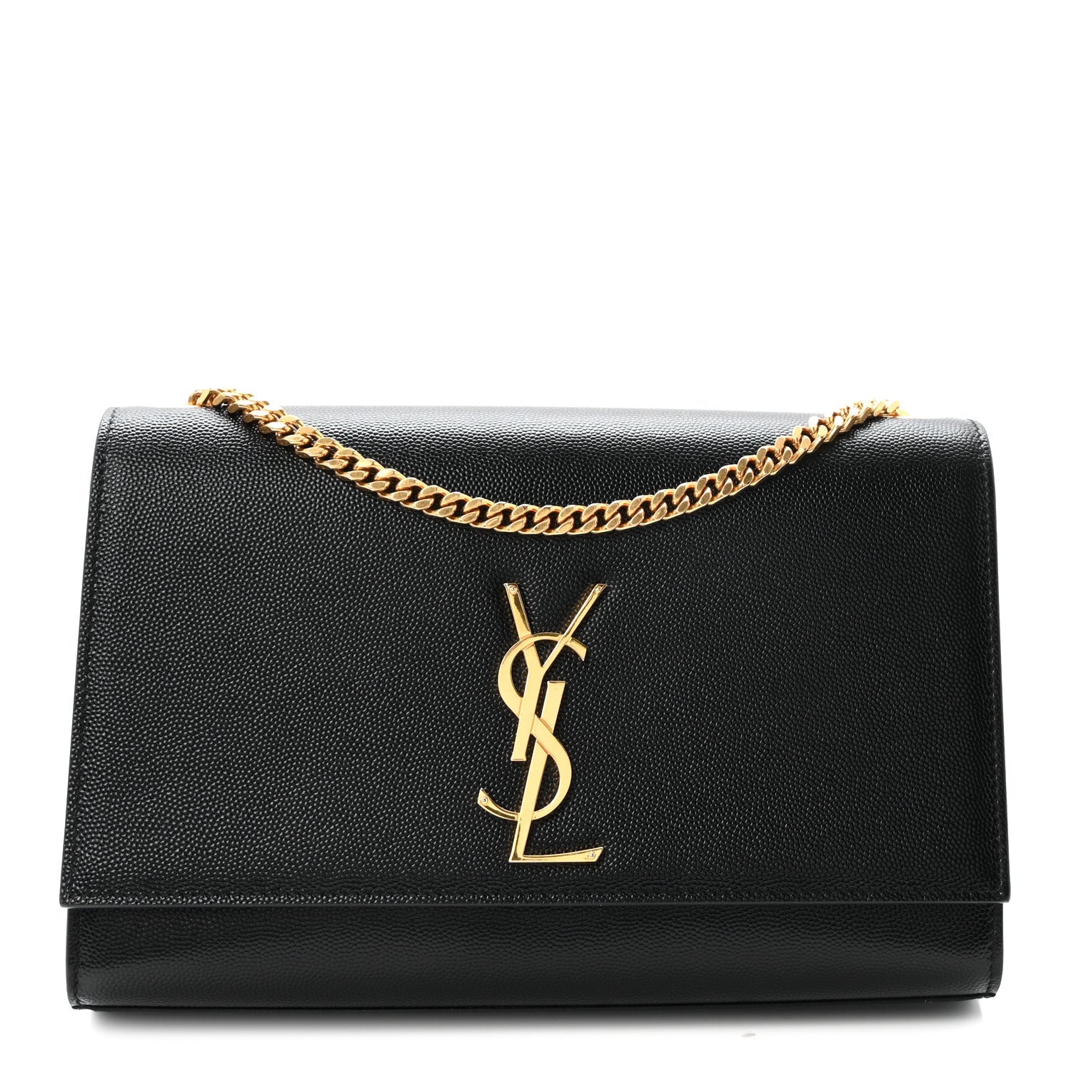 Grain De Poudre Medium Classic Monogram Kate Satchel Black