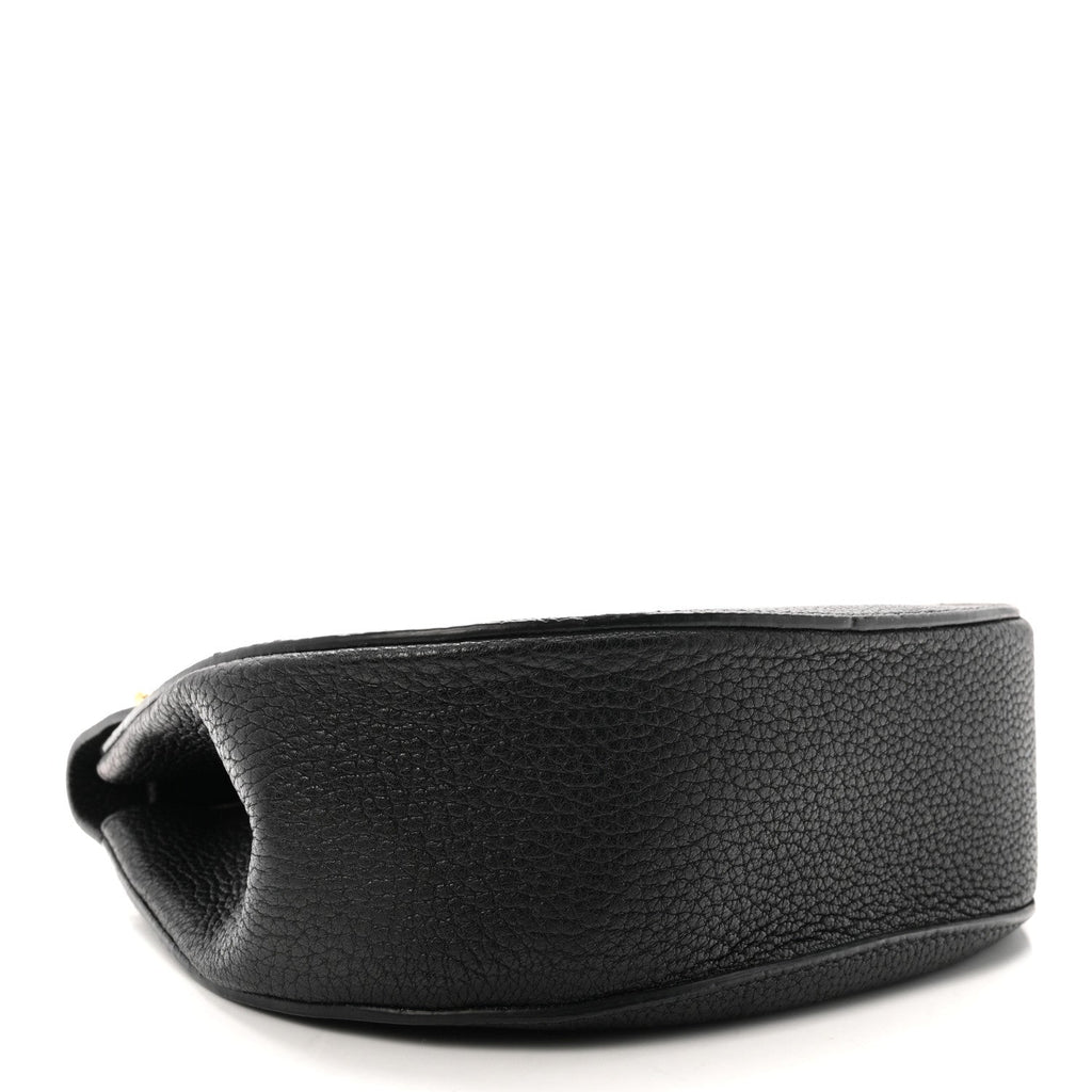 Grained Lambskin Drew Shoulder Bag Black