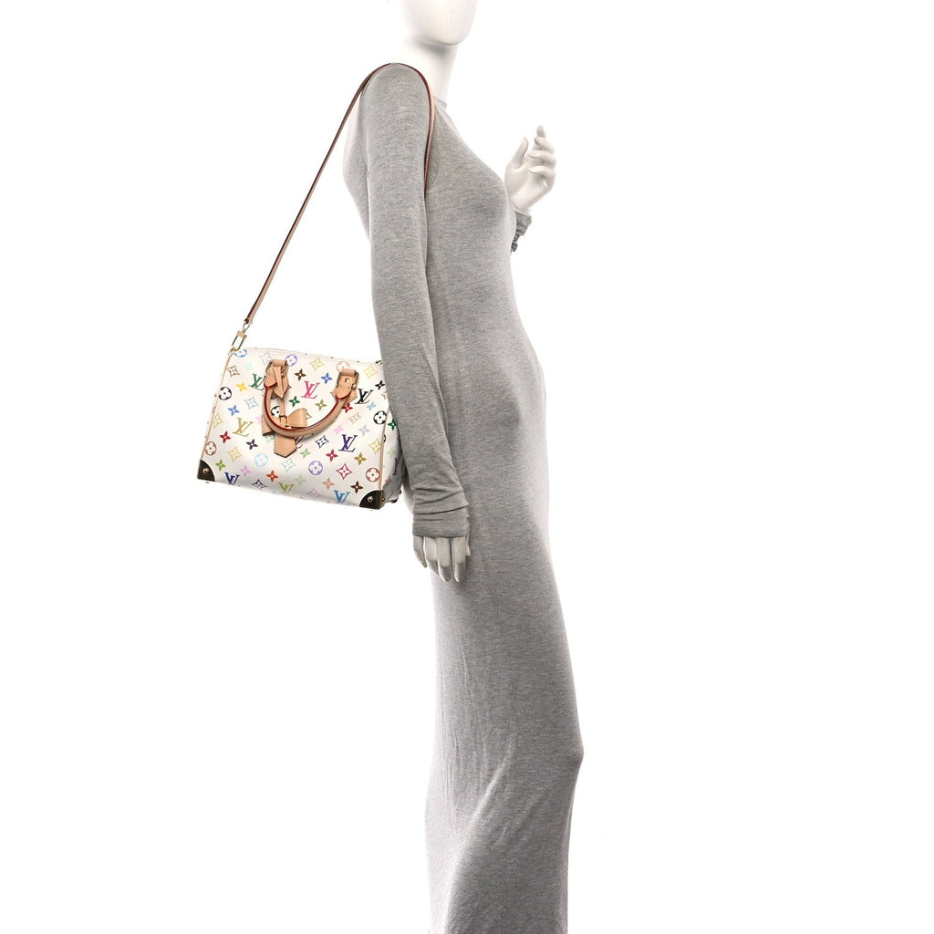 LV X TM Monogram Multicolor Speedy Bandouliere 25 White
