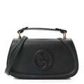 Roxy Calfskin Medium Blondie Top Handle Bag Black