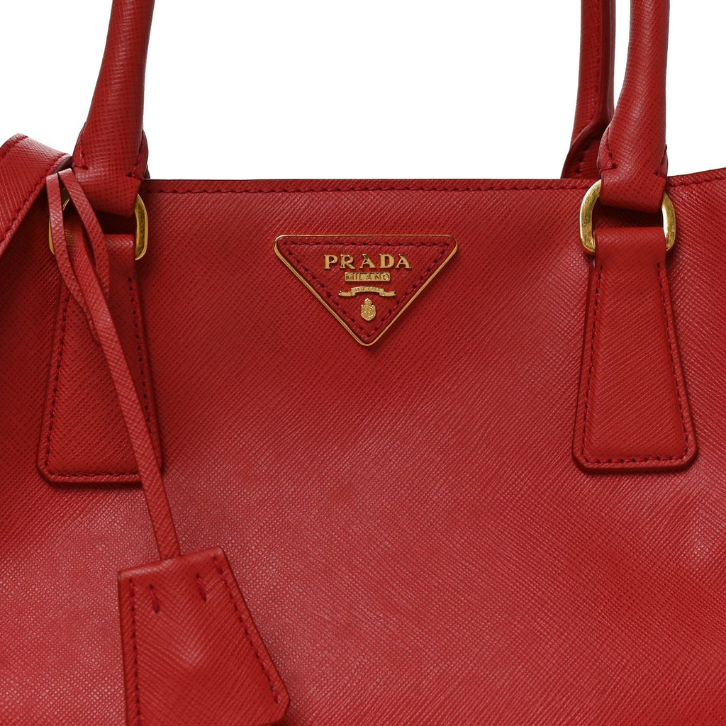 Saffiano Lux Medium Tote Fuoco