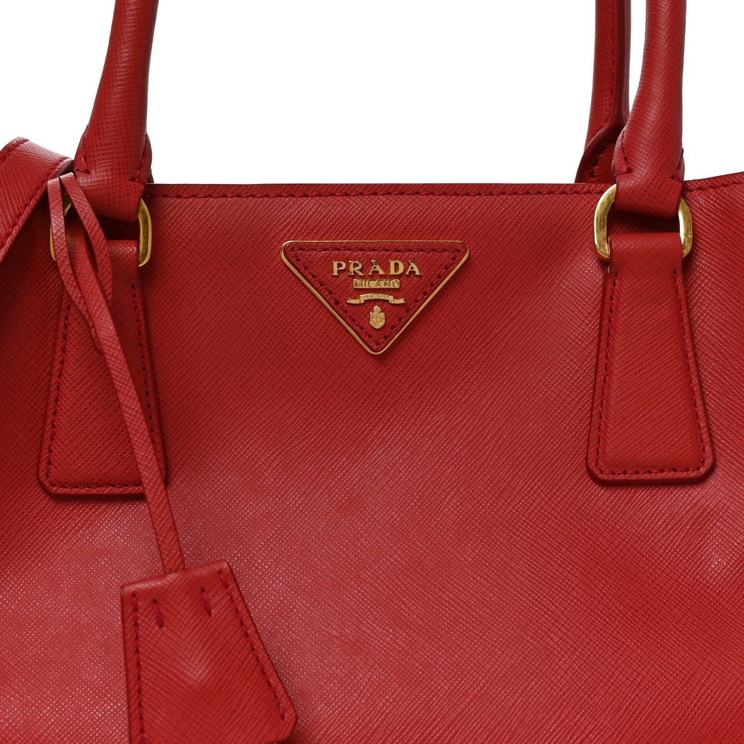 Saffiano Lux Medium Tote Fuoco
