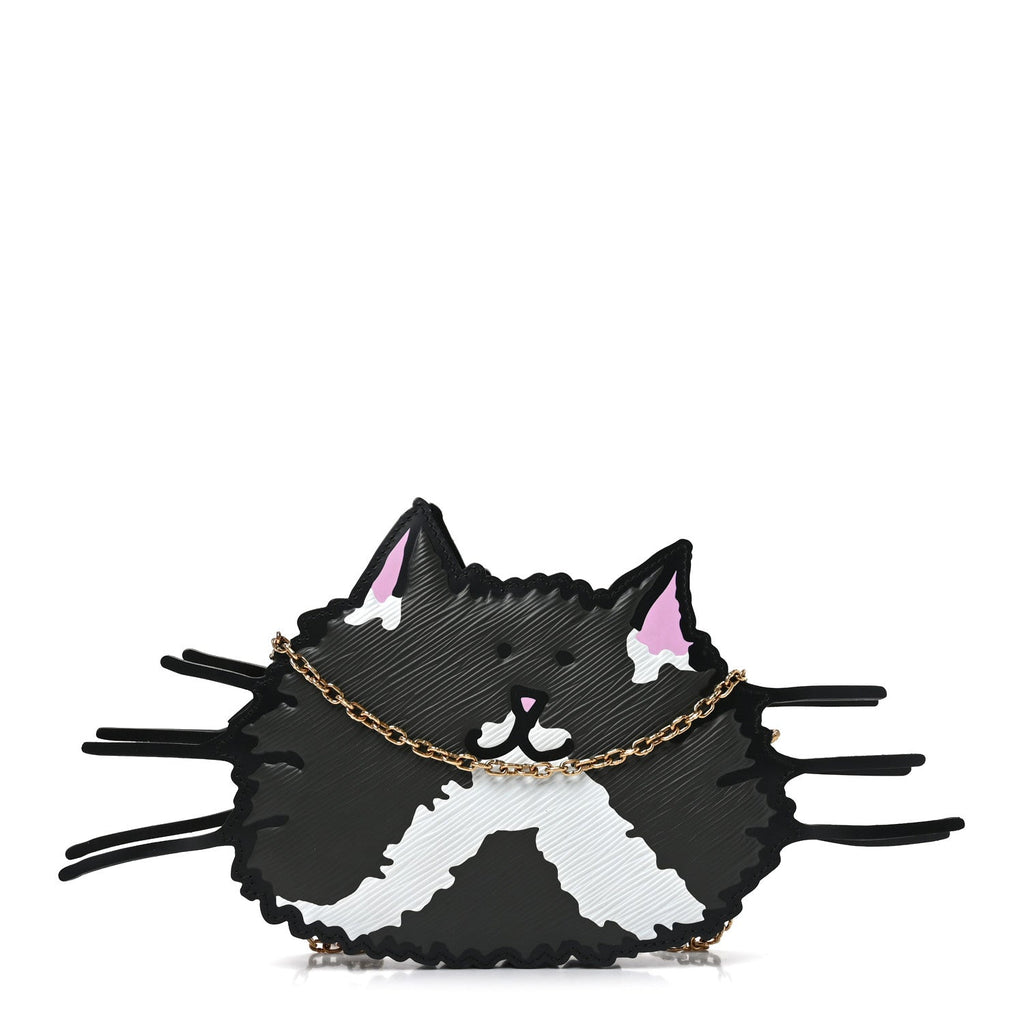 Epi Grace Coddington Catogram Chain Pochette Black