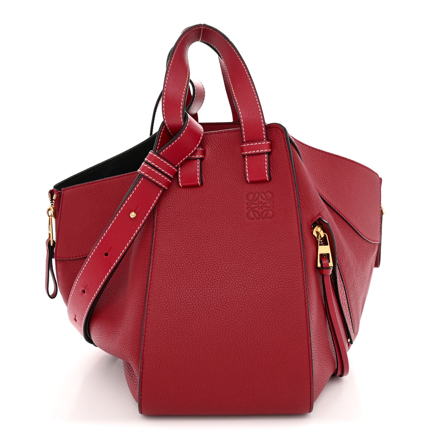 Calfskin Small Hammock Shoulder Bag Rouge
