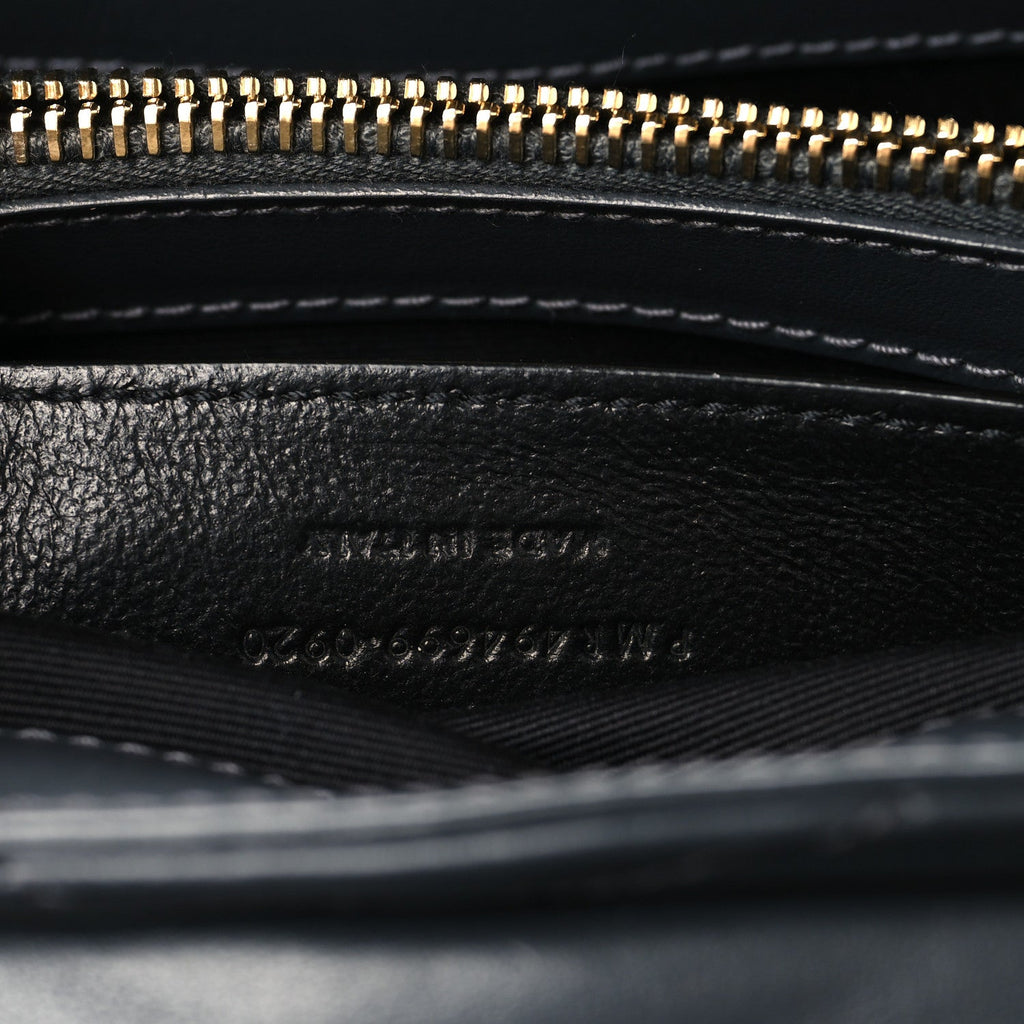 Calfskin Y Quilted Monogram Small Loulou Chain Satchel Dark Smog