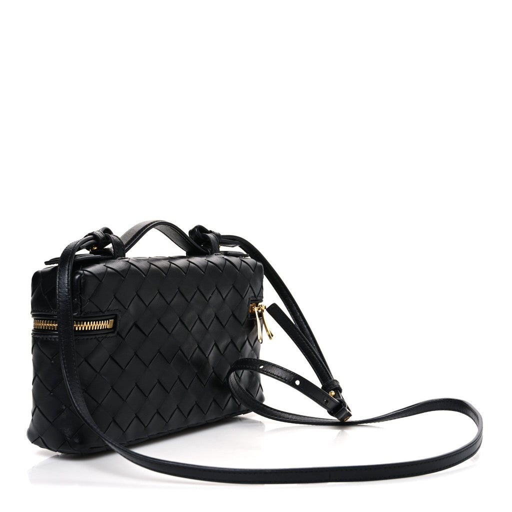 Calfskin Intrecciato Bang Bang Vanity Case Black
