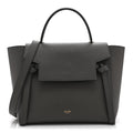 Baby Grained Calfskin Micro Belt Bag Grey