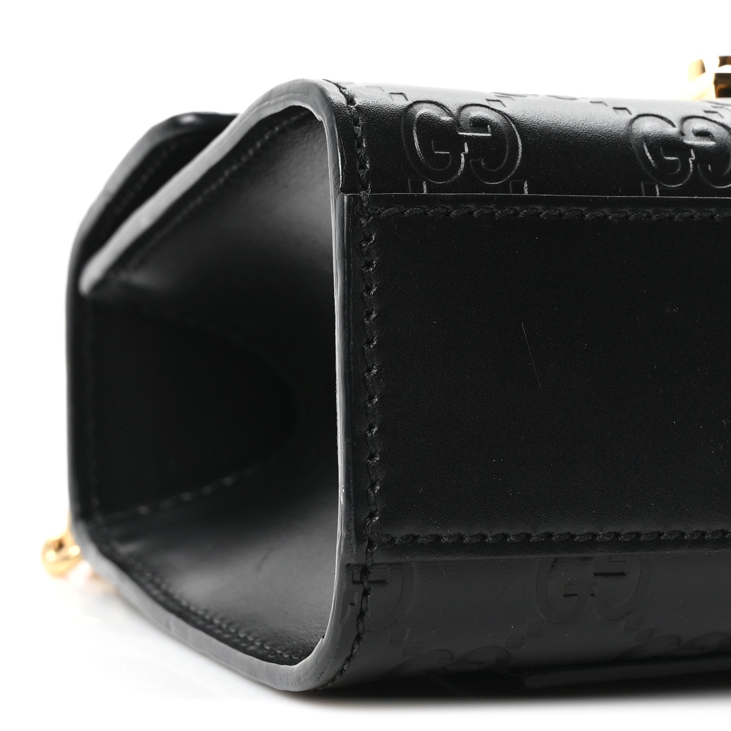 Guccissima Small Padlock Shoulder Bag Black